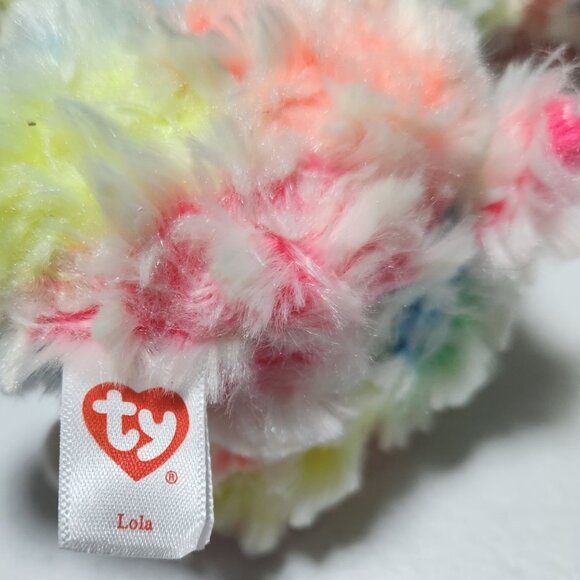 TY Lola Rainbow Llama 9 inch Plush Alpaca Colorful Stuffed Animal Toy - Picture 4 of 6